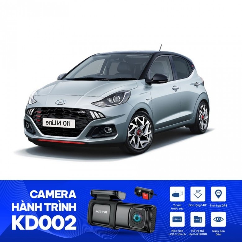 Lắp Camera Hành Trình KATA KD002 Cho Hyundai i10